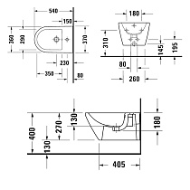 Подвесное биде Duravit D-Neo 229415