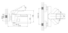 Смеситель для ванны D&K Berlin Technishe DA1433515 черный