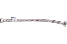 Подводка для воды СТМ сталь, 1/2&quot;, гайка-гайка, 30 cм CWFHF030