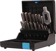 Набор метчиков комплектных VOLKEL M3-M12 HSS-G DIN352 (+ вороток) 22пр V47001