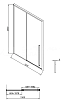 Душевая дверь Timo TDSS-130/13C-8L 130x200 прозрачное, никель