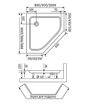 Душевой уголок RGW PA-81 80x80 прозрачное