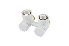 Узел нижнего подключения SCHLOSSER 50 мм 3/4xМ22x1.5 угловой, белый 601000001