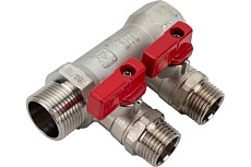 Коллектор с регулирующими вентилями 1х2 вых. Евроконус 3/4 Valtec VTc.560.NE.060502