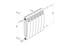 Радиатор Royal Thermo Biliner Alum 500 Silver Satin - 8 секций НС-1250258