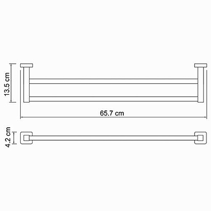 Полотенцедержатель WasserKRAFT Lippe K-6540 двойной