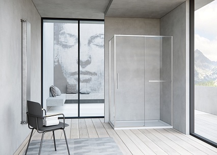 Душевой уголок Vincea Slim Soft VSR-1SS9012CLBN 120x90 брашированный никель, прозрачный