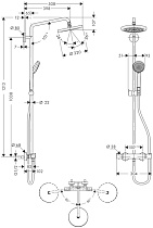 Душевая стойка Hansgrohe Showerpipe Croma 220 27185000 термостат