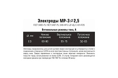 Электроды МР-3 2.5 мм, 1.5 кг ГОСТ 9466-75 JULI WELD 632
