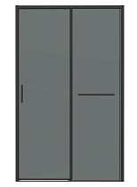 Душевая дверь Grossman Style 130x195 тонированное, черный матовый 100.K33.05.130.21.10