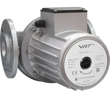 Насос циркуляционный VRT VR.F.3.40-12 с фланцевым соединием, 380 В, 0.55 кВт, 12 м, 12 куб/ч, с фланцами 552702