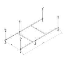 Каркас Am.Pm Func W84A-180-080W-R 180x80 см