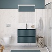 Тумба с раковиной BelBagno Uno 90 см Голубой матовый