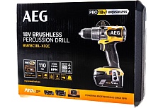 Бесщеточная аккумуляторная ударная дрель-шуруповерт AEG 18В BSB18C3BL-X02C 4935478937