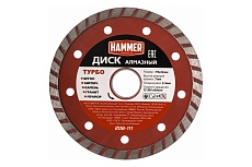 Диск алмазный универсальный Турбо Flex 206-111 DB TB (115x22 мм) Hammer 30695