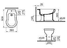 Напольное биде VitrA Efes 6597B003-0068