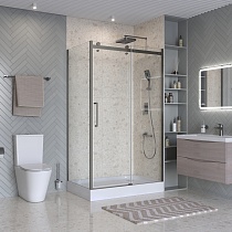 Душевой уголок BelBagno MARINO-2-AH-1-120/100-C-GM 120x100 прозрачный, оружейная сталь