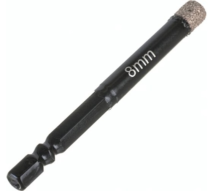 Коронка алмазная по керамограниту 8 мм PROFI 1/4 Skrab 31108