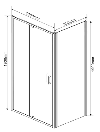 Душевой уголок Vincea Intra VSR-1I 90/100x80 хром, шиншилла