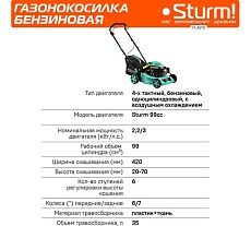 Бензиновая газонокосилка Sturm PL4210