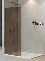 Душевая перегородка Cezares LIBERTA-L-1-TB-90-BR-Cr 90x195 бронза, профиль хром