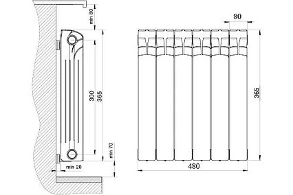 Радиатор Rifar Ecobuild 300 - 6 RE30006