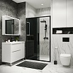 Душевая дверь Grossman Cosmo 100x195 тонированное, черный матовый 100.K33.02.100.21.10