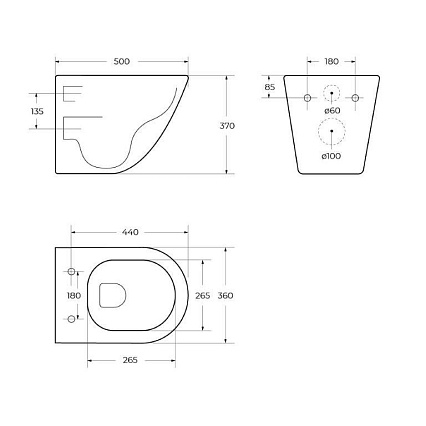 Подвесной унитаз Belbagno Sfera-Tor BB046CH-TOR безободковый, со смывом Торнадо, белый