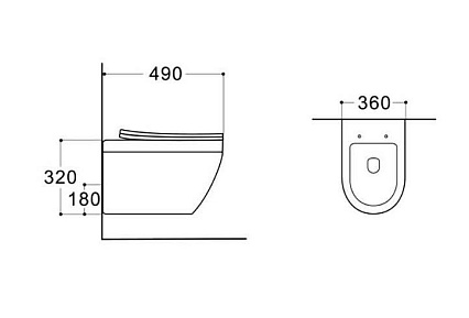 Подвесной унитаз SET Aquatek Лея Т-017 4в1, кнопка черный матовый Подвесной унитаз SET Aquatek Лея Т-017 4в1, кнопка черный матовый