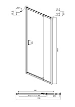 Душевой уголок Ambassador Elysium 80x90 111021102KX-90KX прозрачный, хром