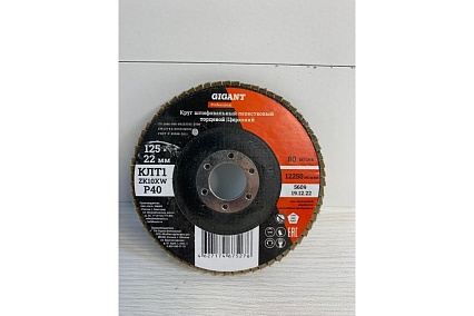 Круг лепестковый Professional 125х22.2 мм, P40, цирконий Gigant GNT-P40