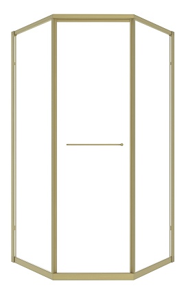 Душевой уголок Timo TTSS-100/17C-8L 100x100 левый, прозрачный, матовое золото