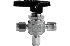 Шаровой кран Hy-Lok 112 серии из нержавеющей стали SS 316, трехходовой,, 6 мм - 6 мм B2V-3-H-6M