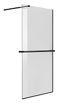 Душевая перегородка Niagara Nova NG-670-10ВLACK 100x195 прозрачная, профиль черный матовый