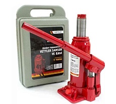 Гидравлический бутылочный домкрат Vettler Samson 4 т, 158x308, в кейсе VEBJm4