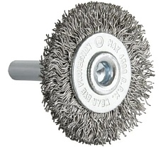Щетка дисковая волнистая с хвостовиком 37 мм, проволока - INOX 0.30 мм DeBever DB80163368