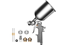 Пневматический краскопульт с верхним бачком и сменными соплами Deko DKSG1U-1 1000 мл, металл, 1.2/1.5/1.8 мм 018-0925