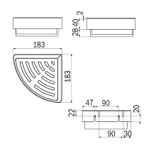 Полка Inda Basket AV231AAL08 хром/черный