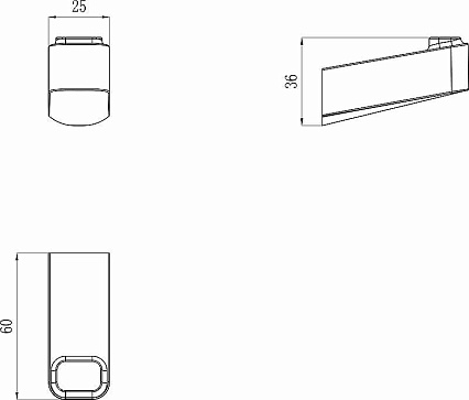 Крючок Ravak 10° X07P555 черный матовый