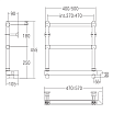 Полотенцесушитель электрический Margaroli Sole 5404703GDB 57x45.5 золото