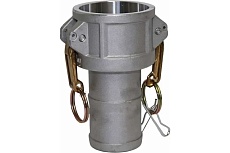 Алюминиевый камлок TITAN LOCK типа С серия EcoLine, розетка с хвостовиком 3/4&quot; TL75CAL-EL