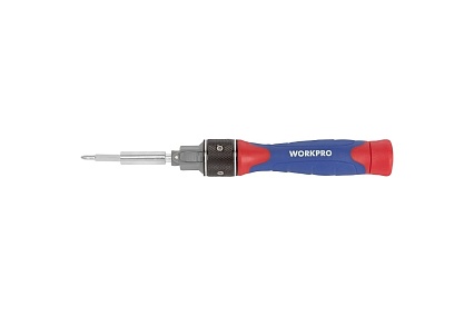 Реверсивная отвертка WORKPRO DOUBLE DRIVE 12 насадок WP221051