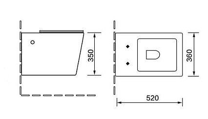 Подвесной унитаз Vincea Q-Line VT1-12G1B 520х360х350 безободковый, золото/черный