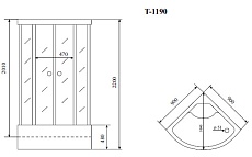 Душевая кабина Timo Comfort T-8890 90x90, без г/м, прозрачные стекла (Clean Glass), хром