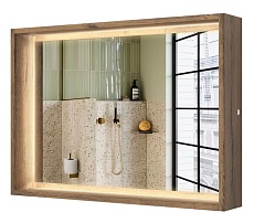 Зеркало ЗОВ Парма 120x57 см с подсветкой, аттик PZ120AT