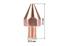 Комплект электродов 2 шт, 16 мм, М8 для КТР-8 Foxweld 3103