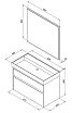 Тумба с раковиной Aquanet Nova Lite 90 см, 2 ящика
