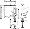 Смеситель для раковины Hansgrohe Finoris 76063000 с донным клапаном, хром