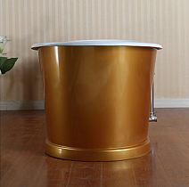 Чугунная ванна Sharking SW-1012A 170x75 с панелью, золото