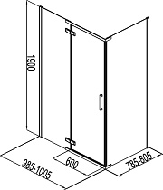 Душевой уголок Aquanet Logic AE32-S-100x80U-CT 100x80